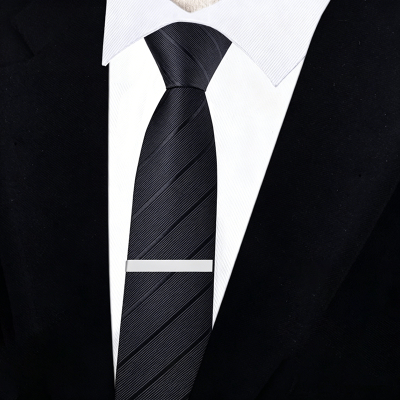 Tie Bar Clip - Silver Tie Clip for Men 2.2