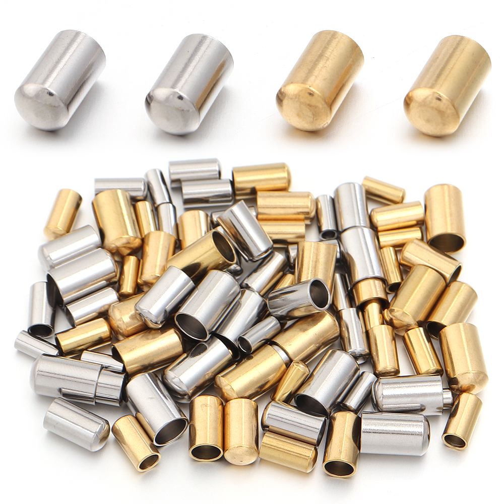 Patent Leather Oxford - 10-20pcs/lot Stainless Steel End Caps Crimp