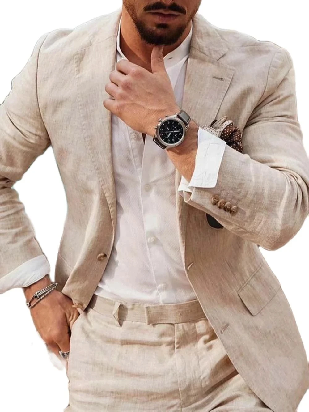 Summer Beach Business Linen Me - Formal Men Party Wear Jacket reseña y precio