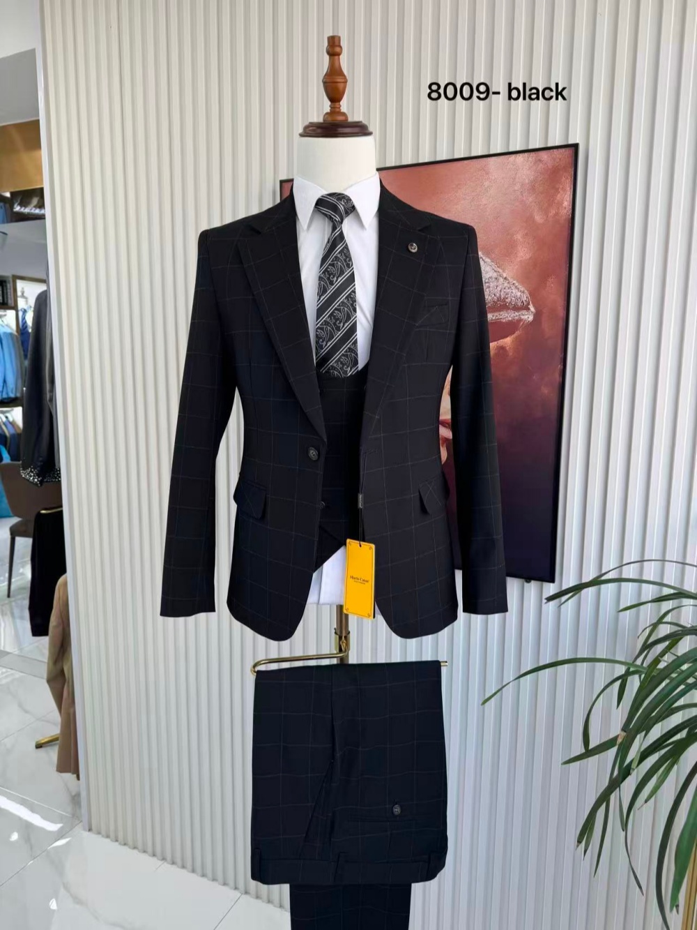 Men's Plaid Tuxedo 3 Pieces Ja - Formal Men Party Wear Jacket reseña y precio