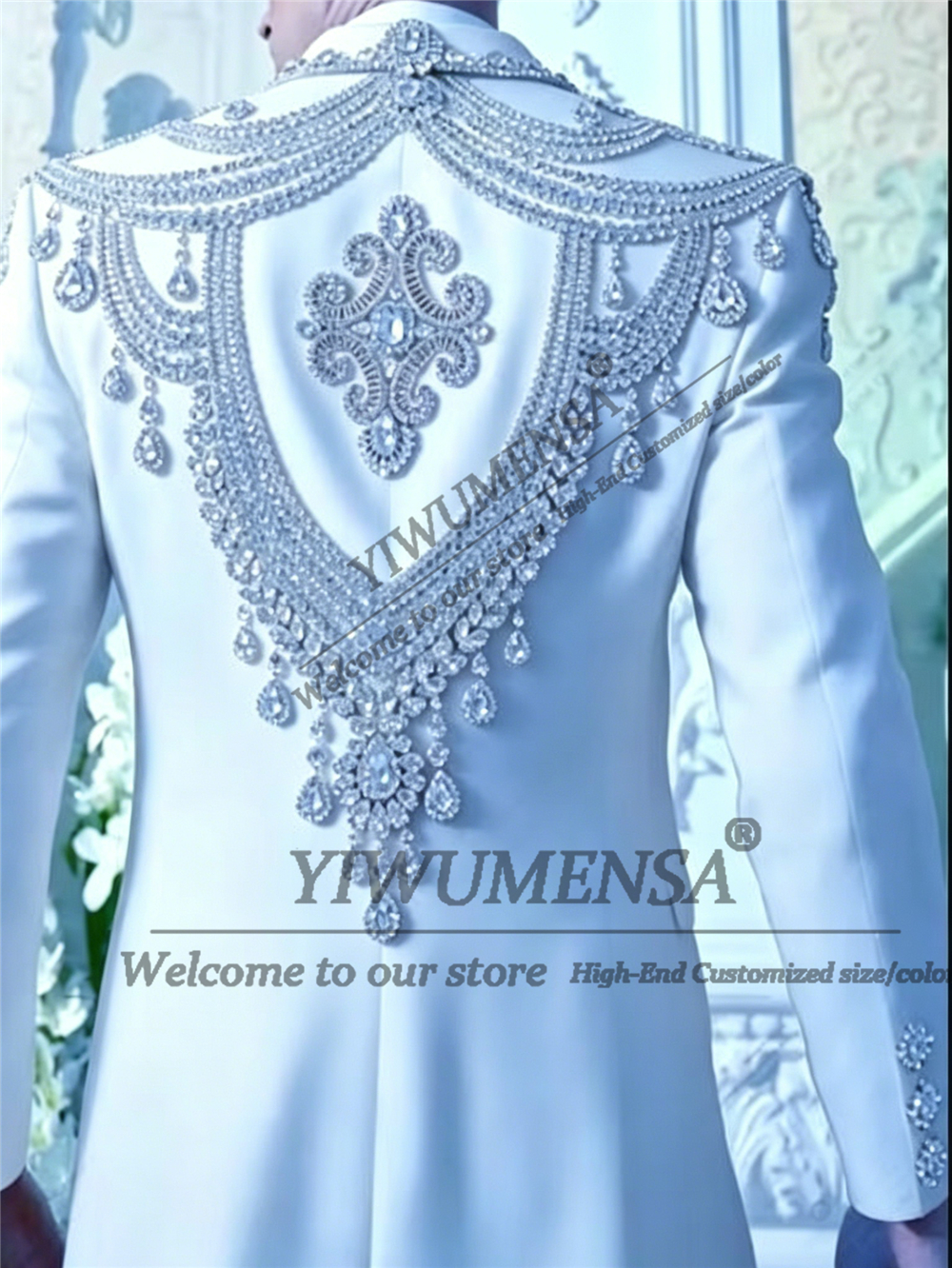 Male Fashion Beading Crystals  - Men'S Formal Wear For A Wedding reseña y precio
