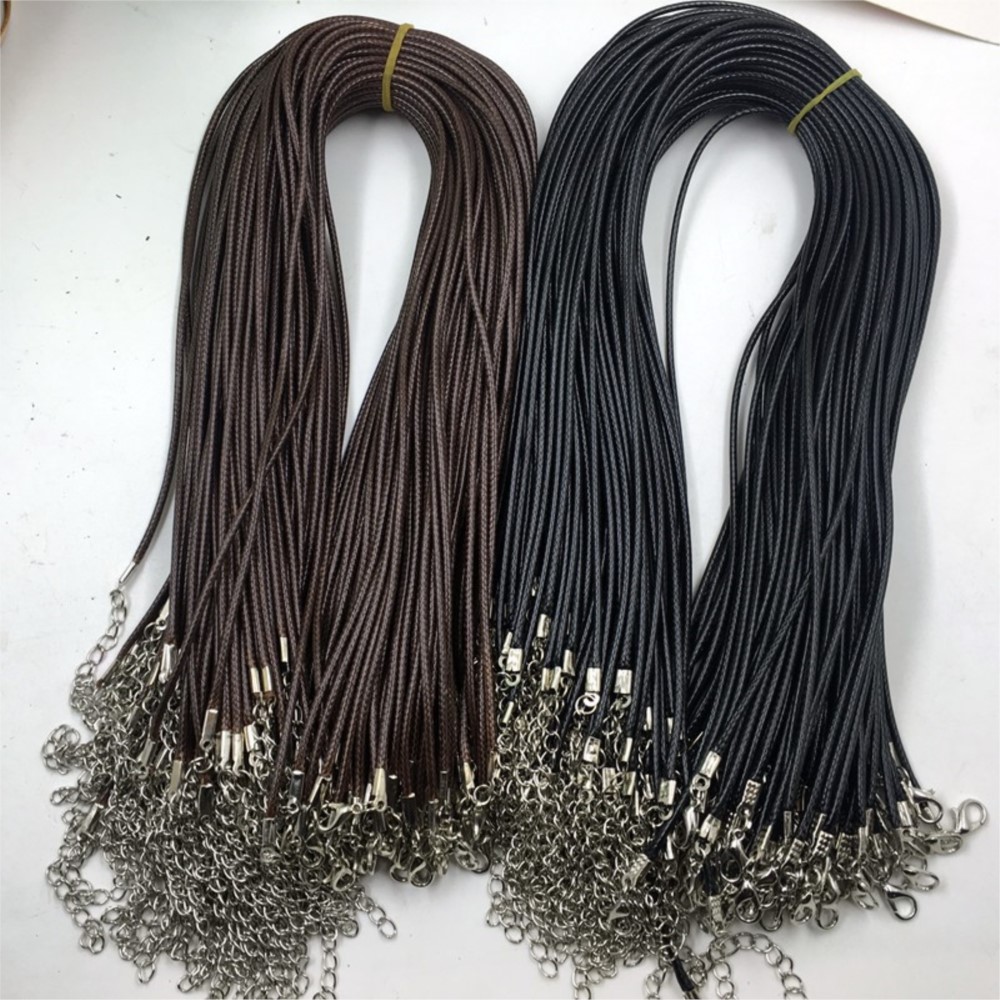 20pcs 45cm Brown Waxed Necklac - Patent Leather Oxford reseña y precio