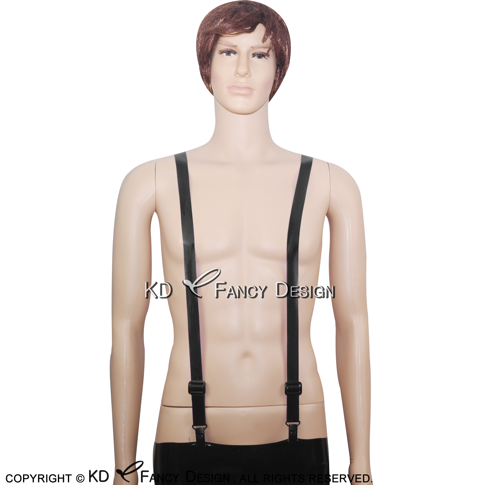 Black Sexy Rubber Latex Suspen - Tie Bar Clip reseña y precio