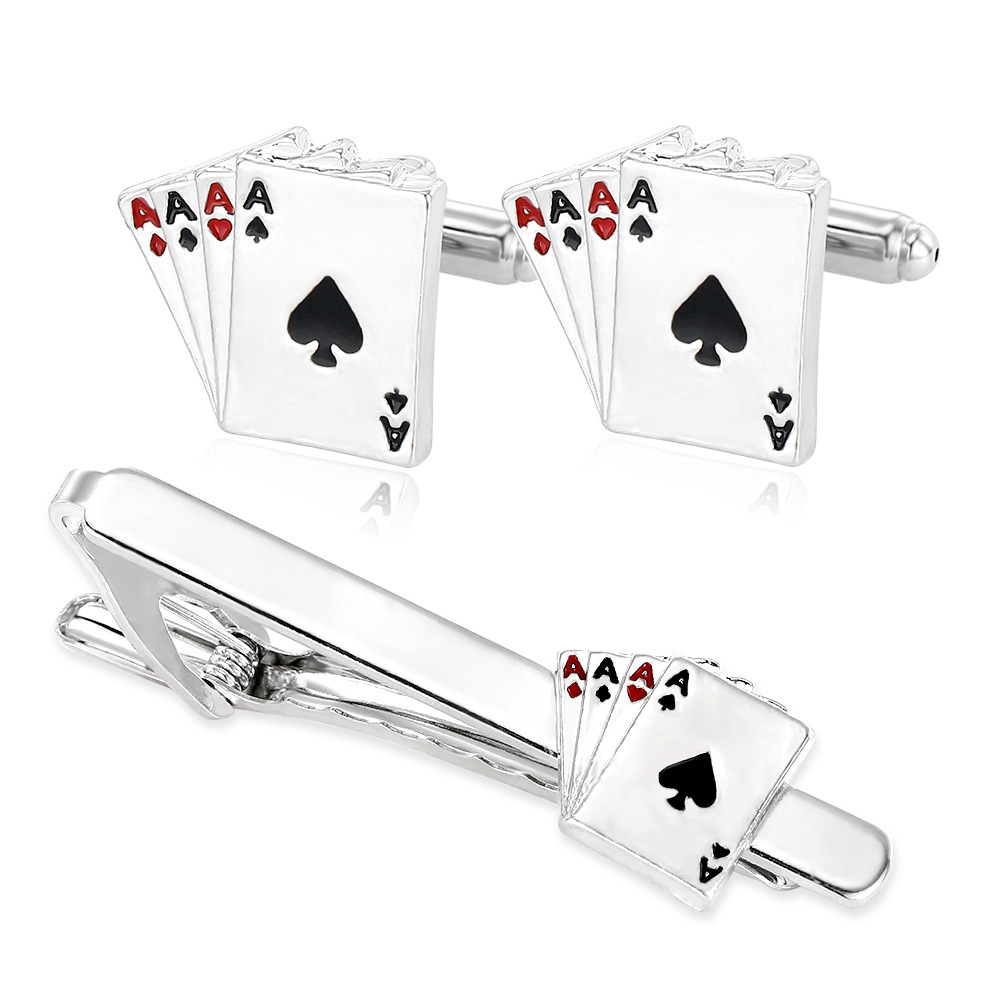 Men's Creative Poker Card Tie  - Tie Bar Clip reseña y precio