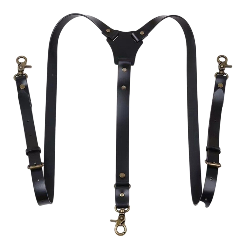  Classical PU Leather Suspende - Men'S Formal Wear With Suspenders reseña y precio