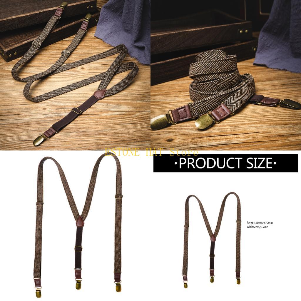 49MF 3 Clip Men Suspenders Ela - Men'S Formal Wear With Suspenders reseña y precio
