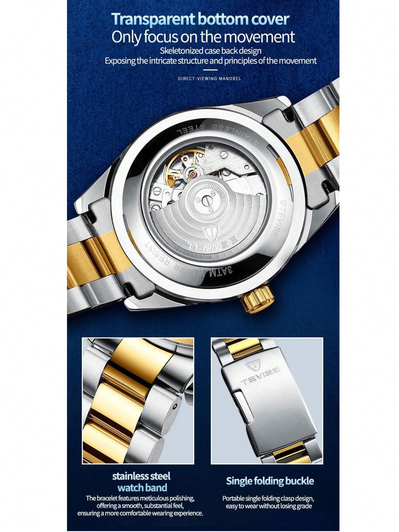 TEVISE men's watch - a busines - Men'S Formal Wear Watches reseña y precio