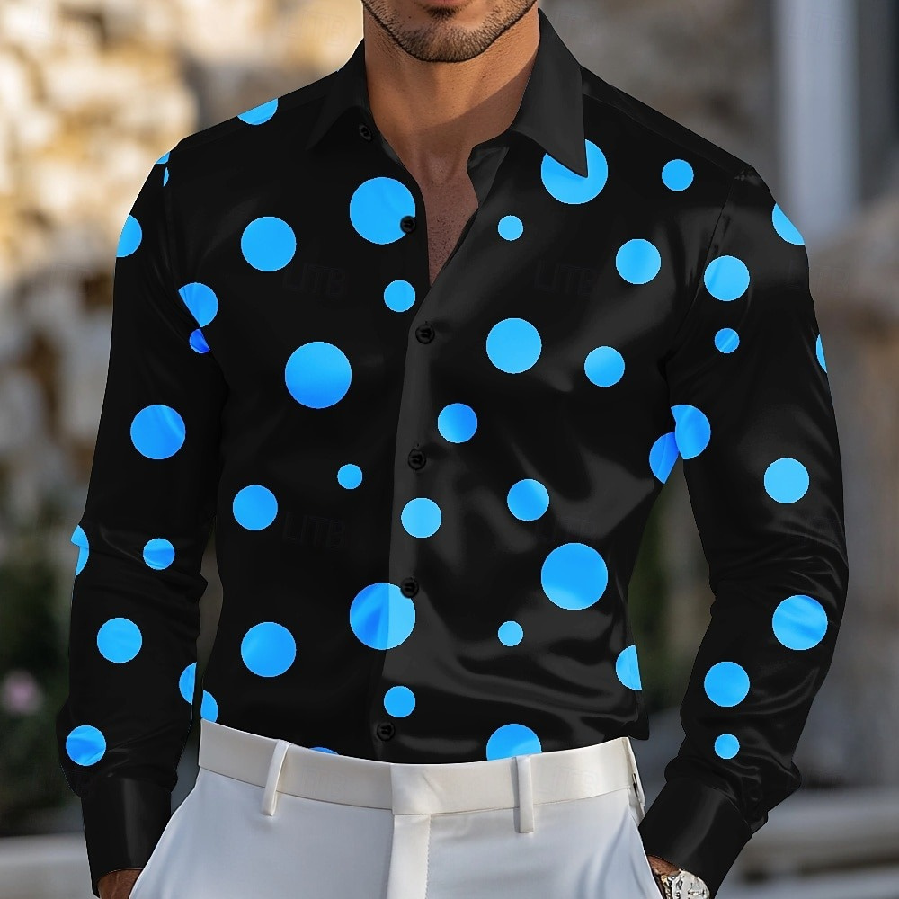 Men's Geometric Polka Dot Shir - Men'S Holiday Formal Wear reseña y precio