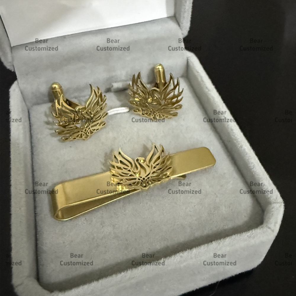 Custom Cufflink Tie Set Bar Pe - Men'S Formal Wear For A Wedding reseña y precio