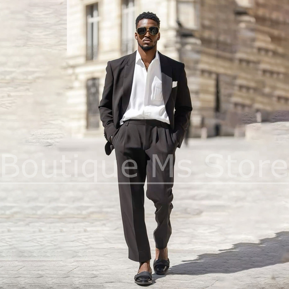 Dark Brown Men's Suit 2 Piece  - Men'S Formal Wear For A Wedding reseña y precio
