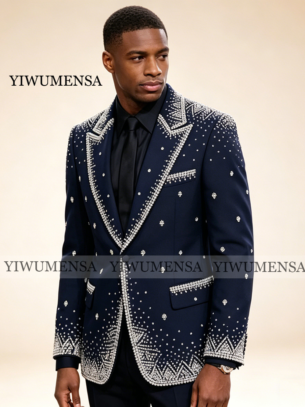 Brilliant Rhinestone Men Suit  - Men'S Formal Wear For A Wedding reseña y precio