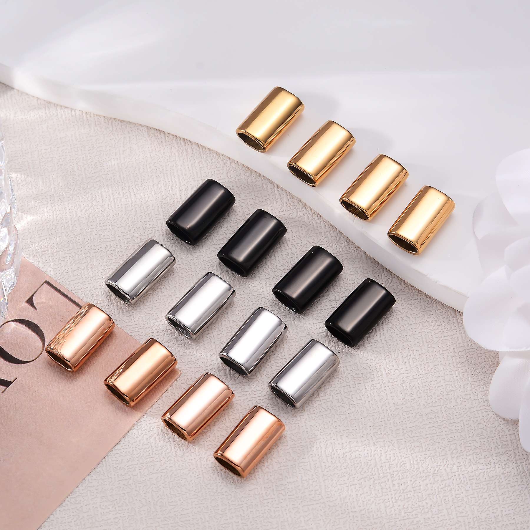 6PCS Stainless Steel Charm Sli - Patent Leather Oxford reseña y precio
