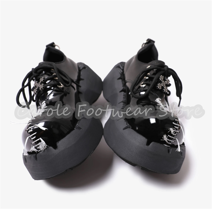 Male Chunky Bottom Heigh Incre - Patent Leather Oxford reseña y precio