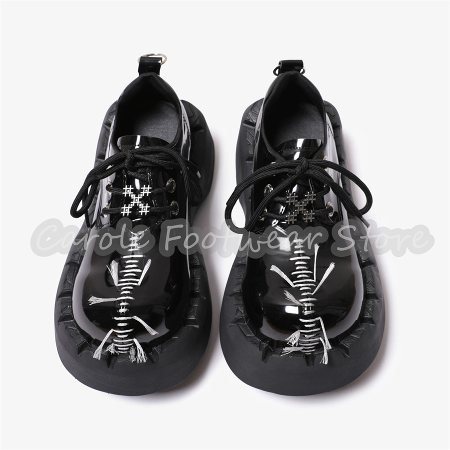 Male Chunky Bottom Heigh Incre - Patent Leather Oxford reseña y precio