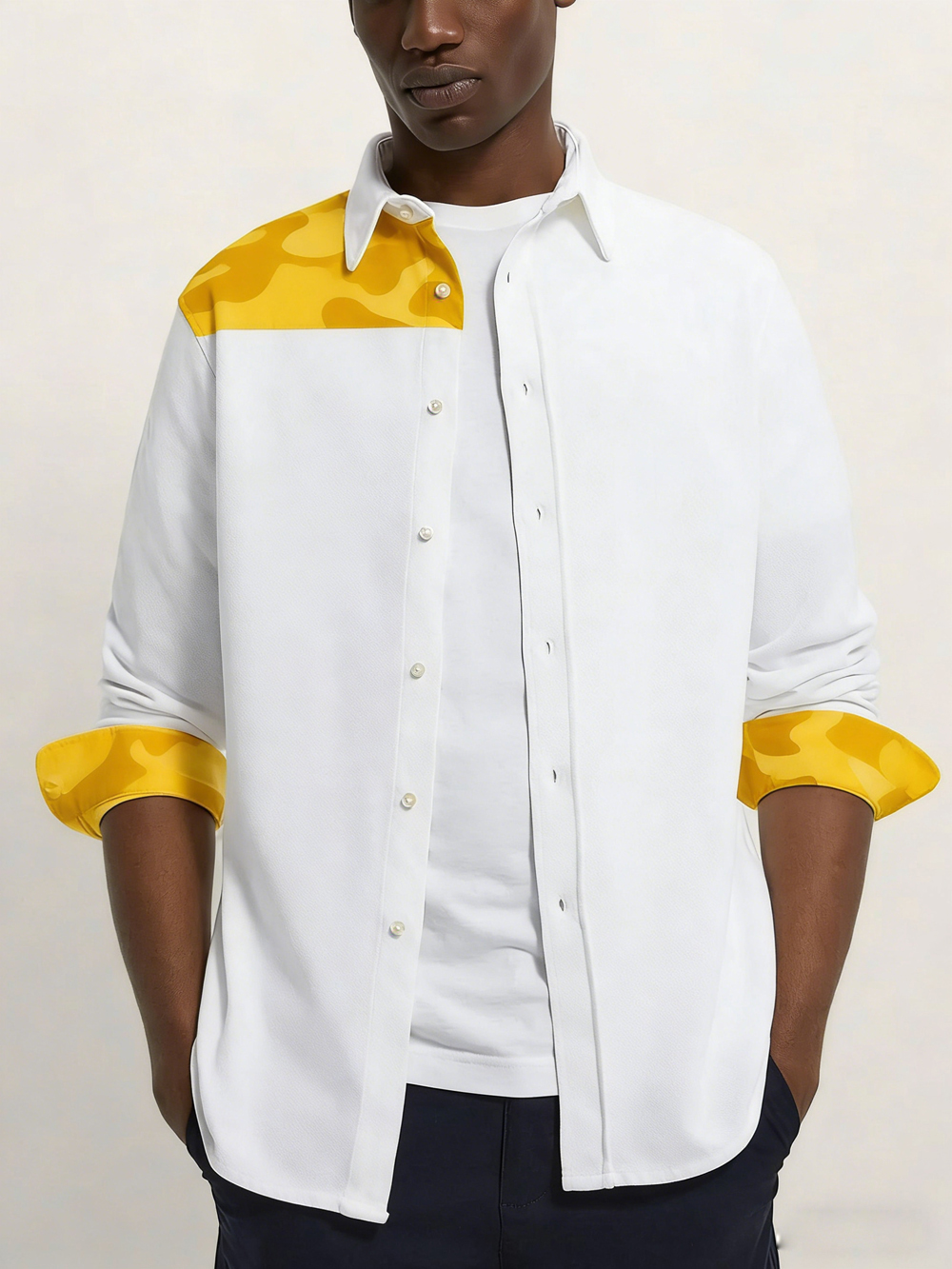 Men's Simple Fashion Long Slee - Large Men Formal Wear reseña y precio