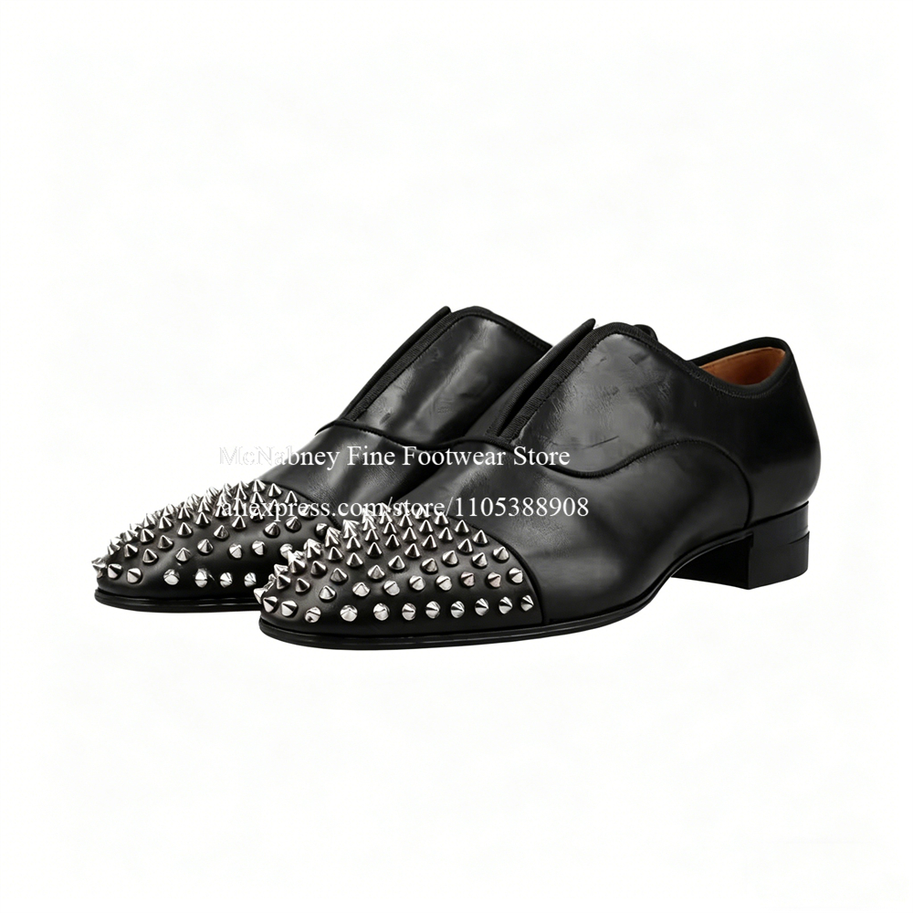 Spike Studs Leather Dress Shoe - Men'S Formal Wear For A Wedding reseña y precio