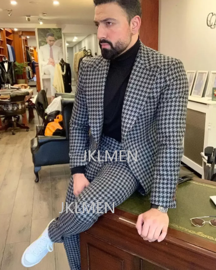 Houndstooth Mens Suits 2PCS We - Men'S Formal Wear For A Wedding reseña y precio