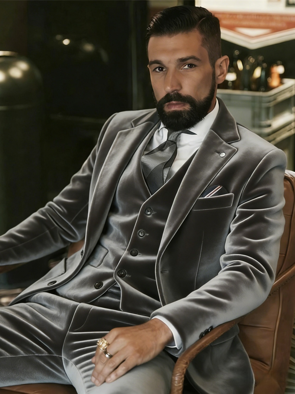 Men's Velvet Suits 3 Pieces Da - Men'S Formal Wear For A Wedding reseña y precio