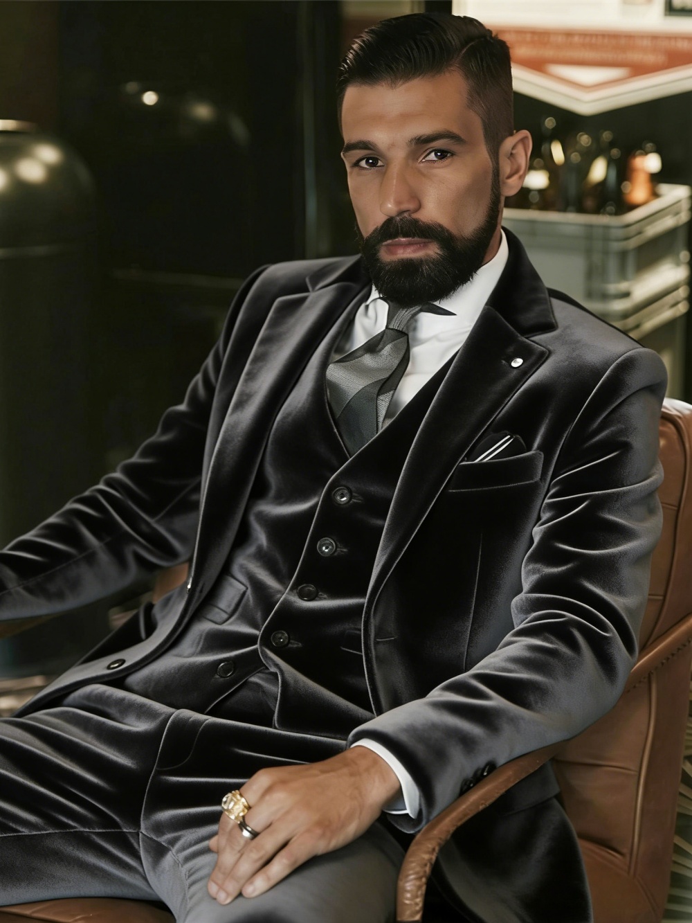 Men's Velvet Suits 3 Pieces Da - Men'S Formal Wear For A Wedding reseña y precio