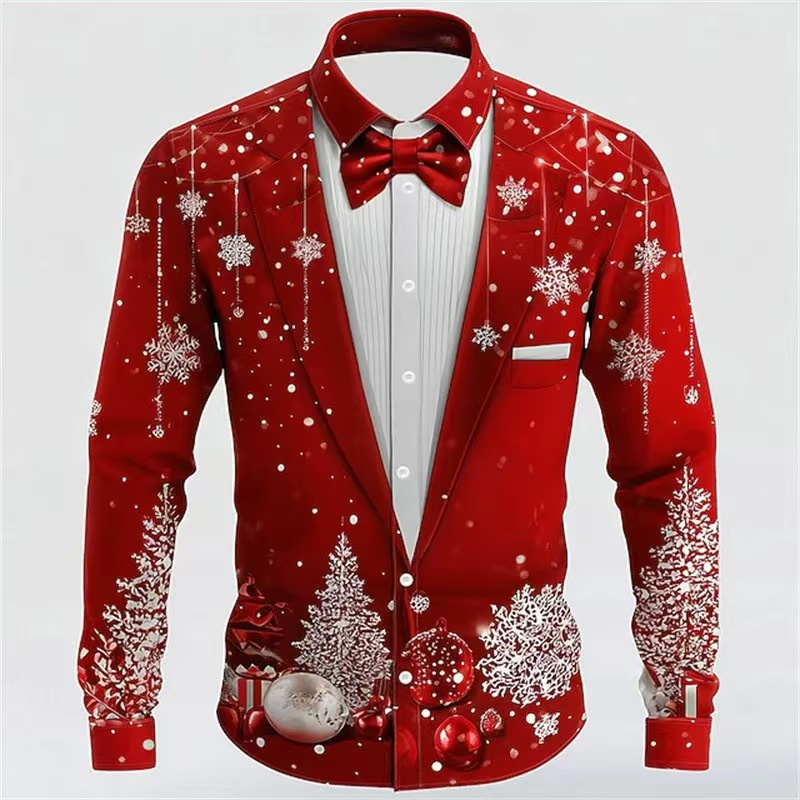 2025 Men's Christmas Snowflake - Men'S Holiday Formal Wear reseña y precio